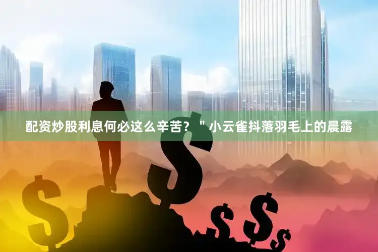 配资炒股利息何必这么辛苦？＂小云雀抖落羽毛上的晨露