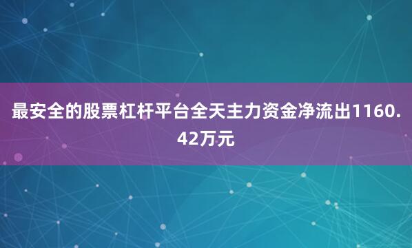 最安全的股票杠杆平台全天主力资金净流出1160.42万元