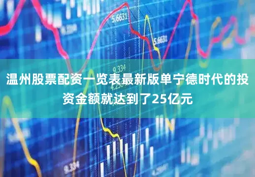 温州股票配资一览表最新版单宁德时代的投资金额就达到了25亿元